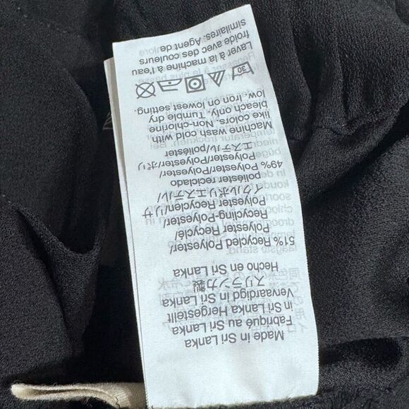 Madewell Tie Waist Huston Pull On Crop Pants In Black SZ small - Picture 11 of 12